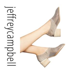 Anthro Jeffrey Campbell Branwen Perforated Booties Size 7.5